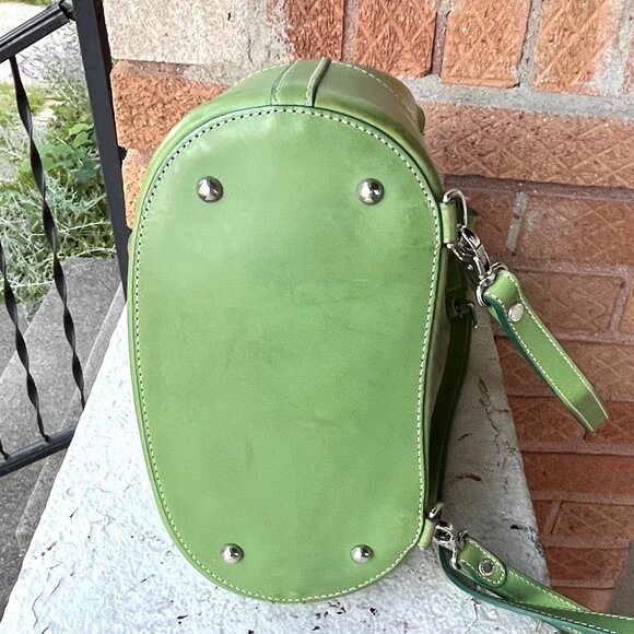 Dooney & Bourke Vintage Alto Pyramid Italy Rare Green Sling Backpack Bag - Picture 7 of 14